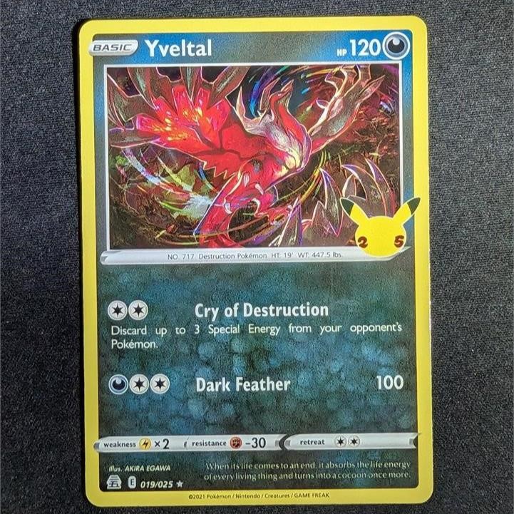Pokemon Yveltal 019/025 25th Anniversary Holo Rare
