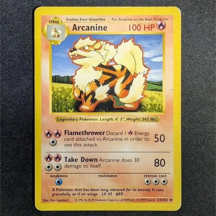 Pokemon Arcanine 23/102 VINTAGE