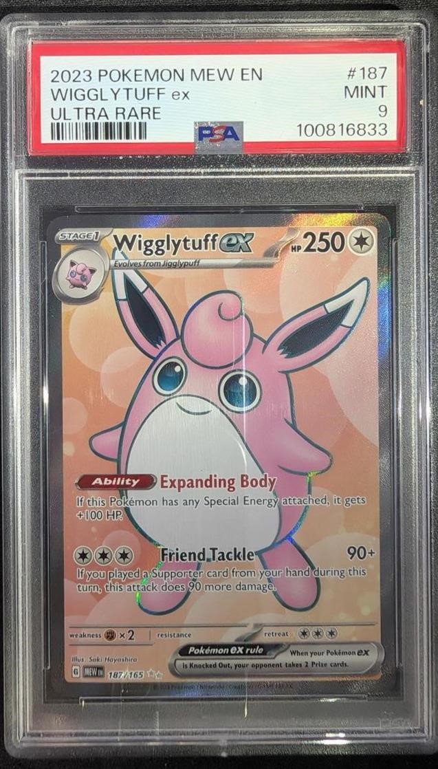 Pokemon Wigglytuff ex 187/165 Ultra Rare PSA 9