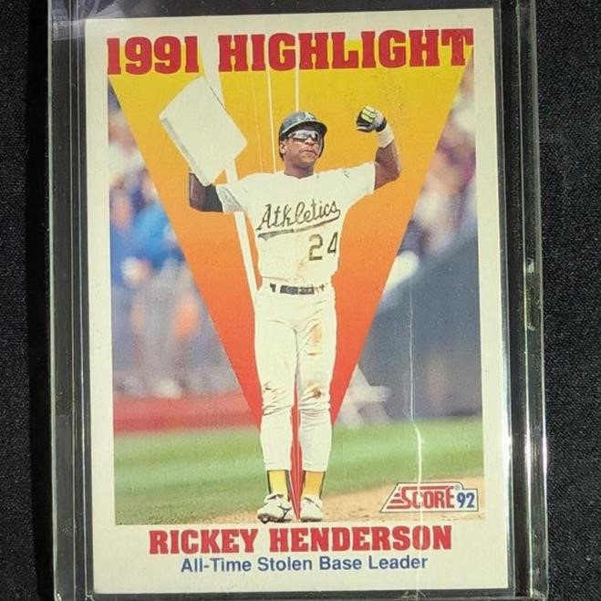 1992 Score Rickey Henderson #430 HOF